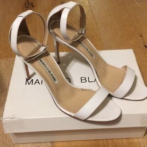 Lightly Worn Manila Blahnik Chaos Ankle Strap Heel